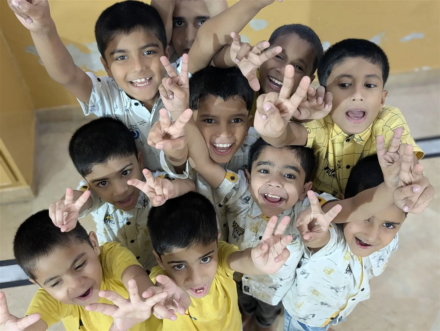 Children celebrating together at the Aasra Children's Home
